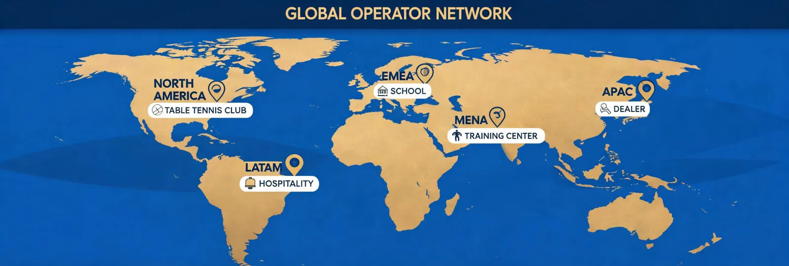World map table tennis operator network