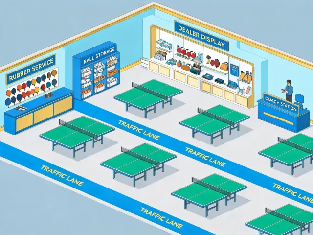 Table tennis room planning illustration