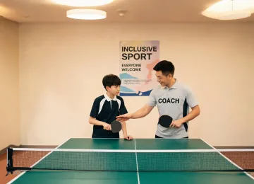 Adaptive table tennis hour